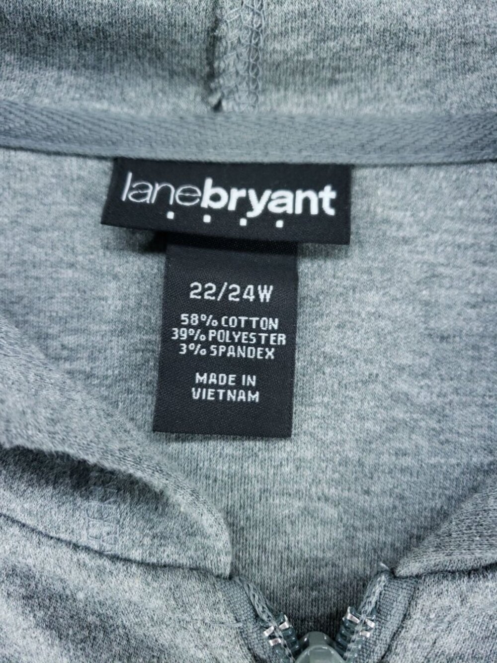 Lane Bryant Womens Size 22/24 Fashion Jacket Hooded Gray Embellished - Picture 4 of 6